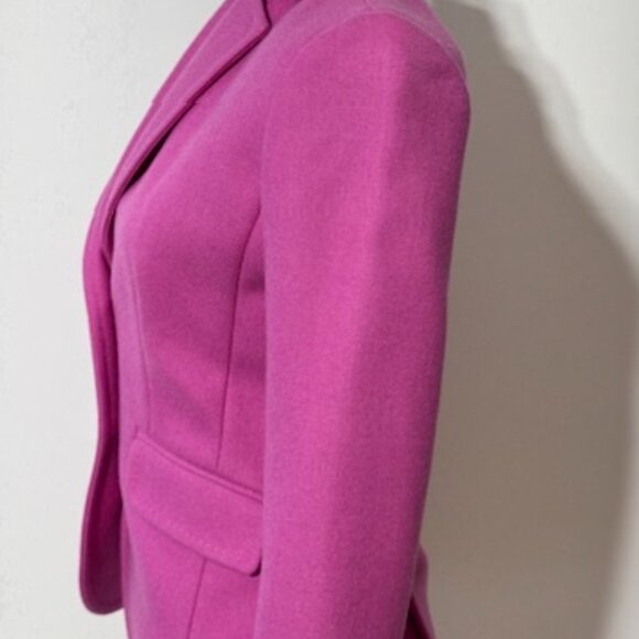 J crew pink wool fitted blazer with gold buttons size 2 - Picture 10 of 15